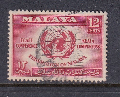 Malaya 1958 Sc 85 UN Emblem 12c Used