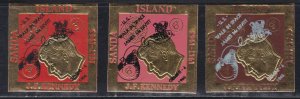 Sanda Island, John F. Kennedy Overprinted for the U.S. Space Walk, NH Set