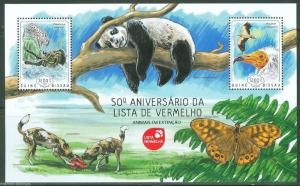 GUINEA BISSAU  2014 50th ANNIVERSARY OF RED LIST OF ENDANGERED SPECIES S/S NH