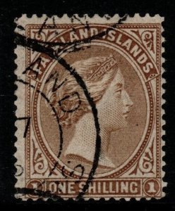 FALKLAND ISLANDS SG4 1878 1/= BISTRE-BROWN USED