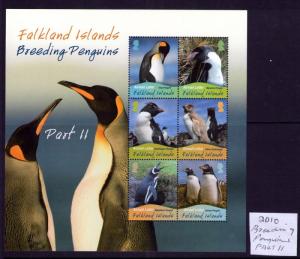 FALKLAND ISLANDS Breeding Penguins Part II sheet 2010 MNH