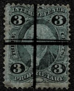 1862 United States Revenue Proprietary Scott Catalog R18c Precanceled