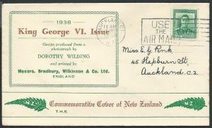 NEW ZEALAND 1938 GVI ½d green commem FDC...................................42927