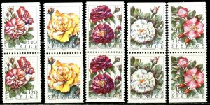 SWEDEN Sc#2071-2075 1994 Roses Complete Set OG Mint NH