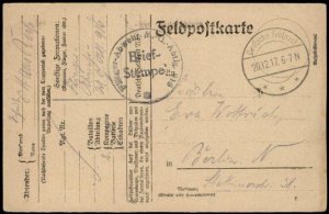 Germany WWI Fliegerabwehr Antiaircraft Machinegun Abt 916 Feldpost Cover G68337