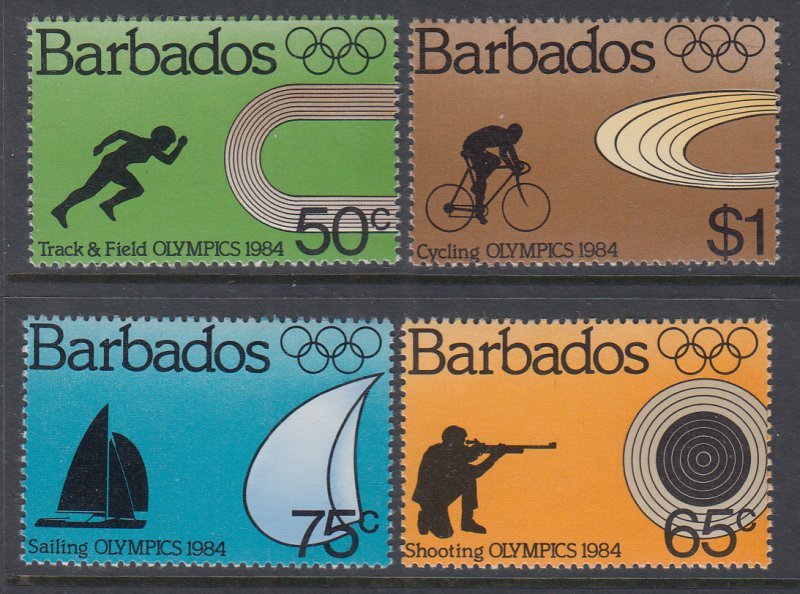 Barbados 623-626 Summer Olympics MNH VF