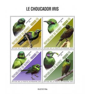 Guinea Birds on Stamps 2021 MNH Emerald Starling Starlings 4v M/S