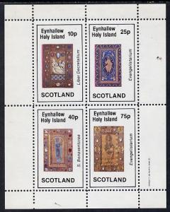 Eynhallow 1982 Ornate Book Covers #2 perf set of 4 (10p t...