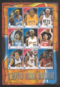 Gambia #3142 MNH NBA Basketball Souvenir Sheet (((Stock Photo)) (12179)