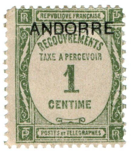 (I.B) Andorra Postal : Postage Due 1c