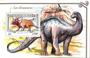 A8351 - NIGER - ERROR MISPERF Stamp Sheet -2015  DINOSAURS Prehistorics