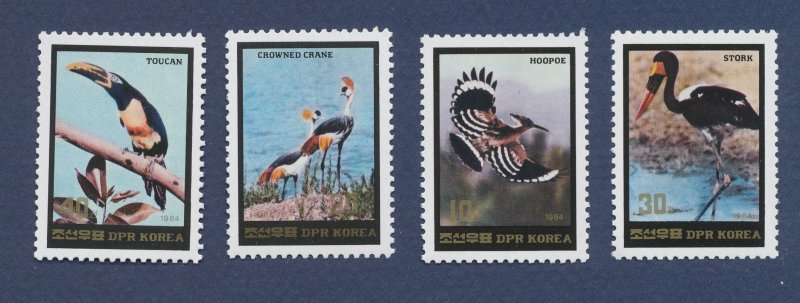 NORTH KOREA - Scott 2424-2427 - MNH S/S - bird -- 1984