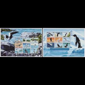 GAMBIA 1999 - Scott# 2133-4 Sheets-Sea Birds NH