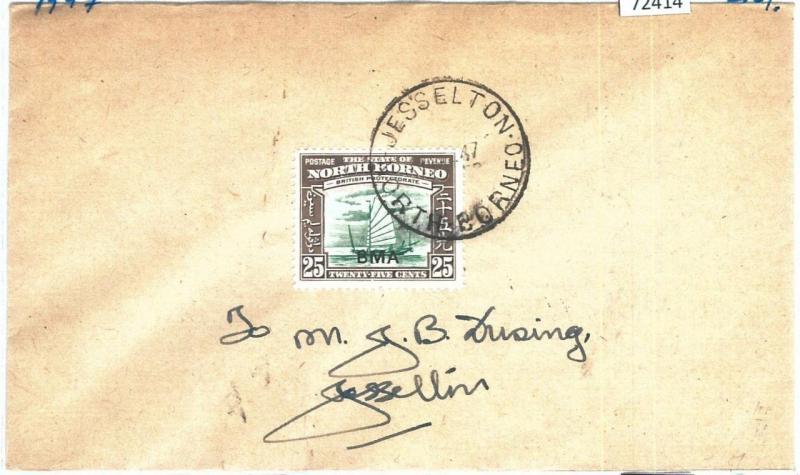 72414 - NORTH BORNEO  -  POSTAL HISTORY - Cover from JESSELTON 1947 