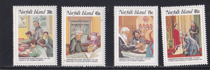 Norfolk Island, # 352-355, Reverend Nobbs Death Centenary, NH, 1/2 Cat.