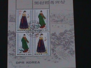 KOREA-1997-SC#3652-5 TRIDITIONAL KOREAN WOMEN CLOTHING-CTO-S/S-VF FANCY CANCEL