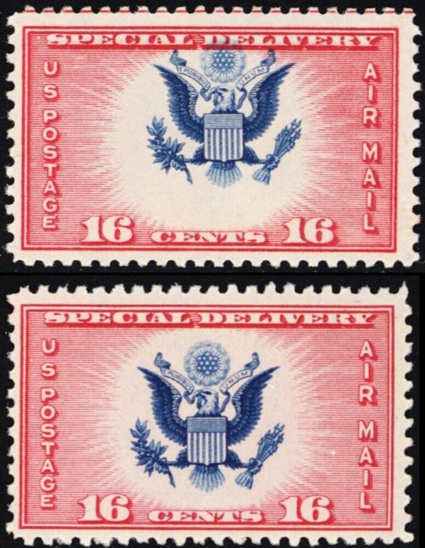 CE2, Mint NH 16¢ Dramatic Color Shift Of The Eagle Error - Stuart Katz