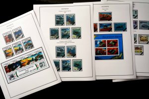 COLOR PRINTED ASCENSION ISLAND 1922-1999 STAMP ALBUM PAGES (104 illustr. pages)