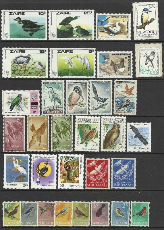 BIRDS = WW nice  Birds  collection lot -  mint mostly MNH 