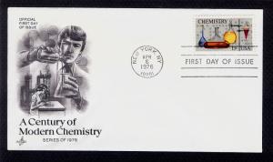 FIRST DAY COVER #1685 Modern Chemistry 13c ARTCRAFT U/A FDC 1976