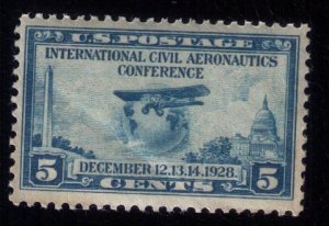 US SCOTT #650 MNH,OG CIVIL AERONAUTICS CONFERENCE1928 VERY FINE