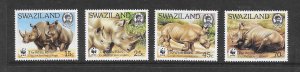 SWAZILAND #519-22 WWF WHITE RHINO MNH