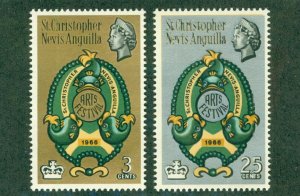 ST CHRISTOPHER,NEVIS _ ANGUILLA 175-6 MNH BIN$ 0.55