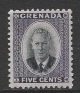 Grenada -Scott 156 - KGVI- Definitve Issue-1951 -MH- Single 5c Stamp
