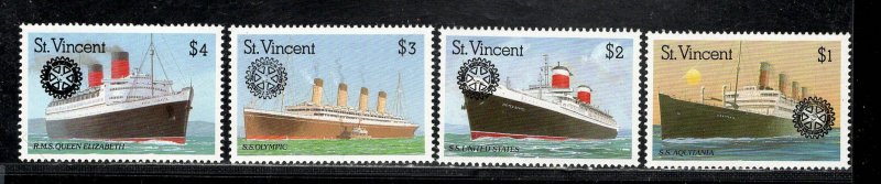 ST. VINCENT SC# 1356-59 PARTIAL SET FVF/MNH