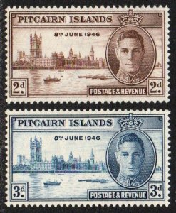 Pitcairn Islands Sc #9-10 Mint Hinged