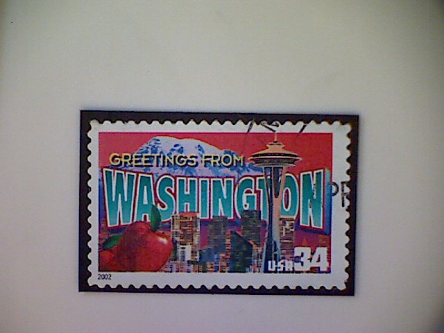 United States, Scott #3607, used(o),  2002, Greetings Series: Washington, 34¢