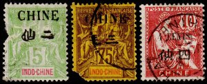 France Offices in China Scott 21a, 31a, 66 (1902-11) U/M H P-F, CV $44.25 C