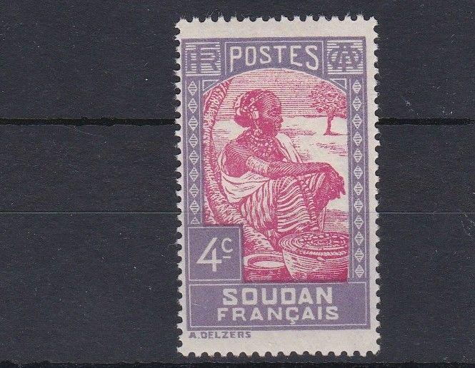 FRENCH COLONIES  FRENCH SUDAN   1931 - 39  4C  CARMINE & LILAC      MH  