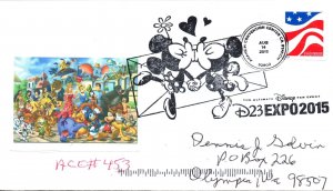 US ART COVER EXCHANGE ACE THE ULTIMATE DISNEY FAN EXPO 2015 SPECIAL CANCEL