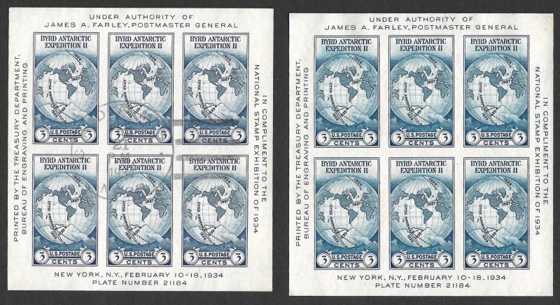 Doyle's_Stamps: Mint/Used 1934 Byrd Expedition Souvenir Sheet, Scott #735 NGAI