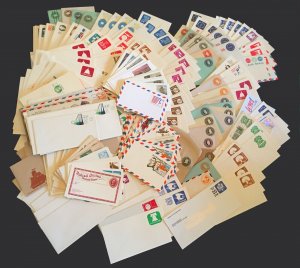 Embossed Envelope & Post Card Hoard 1886-1990 484 items 1c-65c Wide Variety