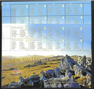 FALKLAND ISLANDS SGMS1077 2007 LIBERATION OF THE FALKLAND ISLANDS MNH