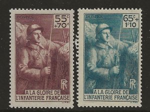 France B71-72 1938 set 2 fine mint  nh