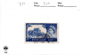 Great Britain, Postage Stamp, #373 Used, 1959 Queen Elizabeth (AE)