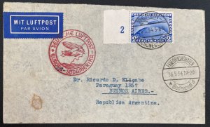 1934 Germany Graf Zeppelin LZ 127 Cover Century Of Progress Flight  Sc#C44