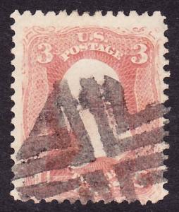 Scott 65, Used, Square Geometric Fancy Cancel