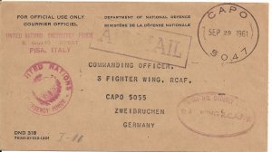 CAPO 5047, Canadian Contingent UN Emergency Force 1, Pisa, Italy to ... (M5835)