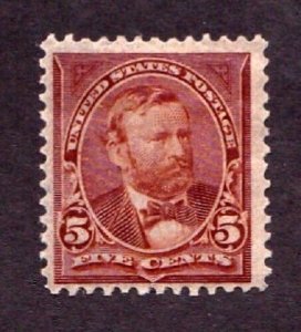 United States stamp #255, MH OG, unwatermarked, CV $120.00