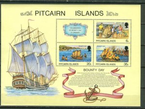 Pitcairn Is # 176a  Bounty Day - souvenir sheet (1) Mint NH