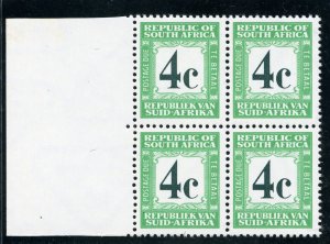 South Africa 1971 Postage Due 4c deep myrtle-green & light emerald MNH. SG D74.