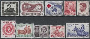 Australia 216, 210, 222, 223, 227, 262, 266, 271, 274, 275 MNH SC$4.60