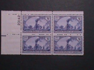 ​UNITED STATES-1944-SC# 922-TRANSCONTINENTAL RAILROAD -MNH IMPRINT PLATE BLOCK