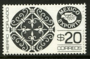 MEXICO Exporta 1175, $20P Wroght iron Wmkd Fosfo Paper 2 MINT, NH. VF.