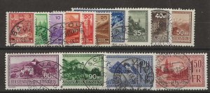 Liechtenstein Sc 116-129 set of 14 used VF