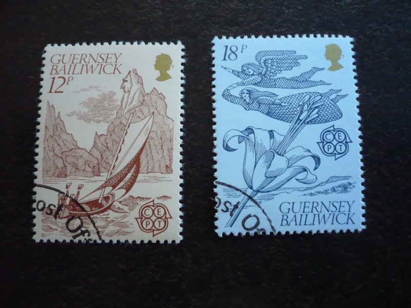 Stamps - Guernsey - Scott# 222-223 - CTO Set of 2 Stamps